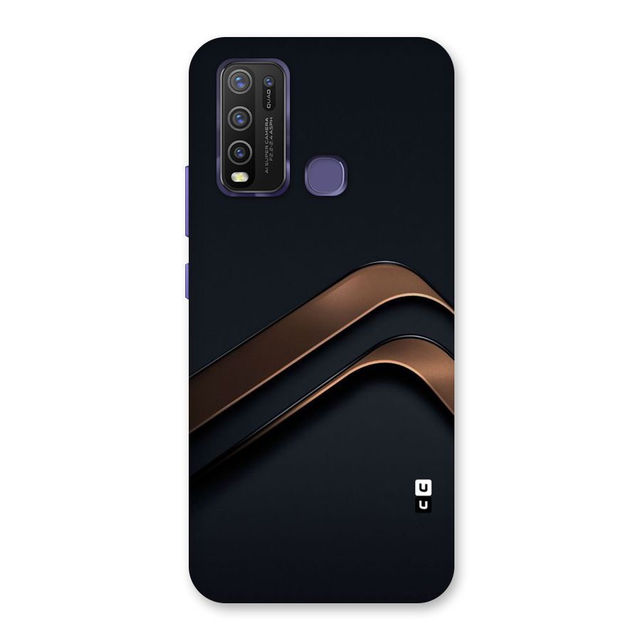 Dark Gold Stripes Back Case for Vivo Y50