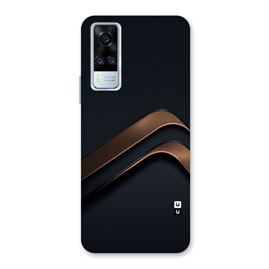 Dark Gold Stripes Back Case for Vivo Y51