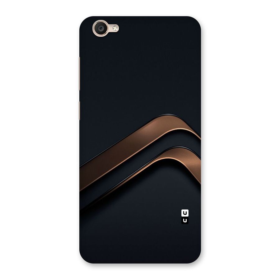 Dark Gold Stripes Back Case for Vivo Y55