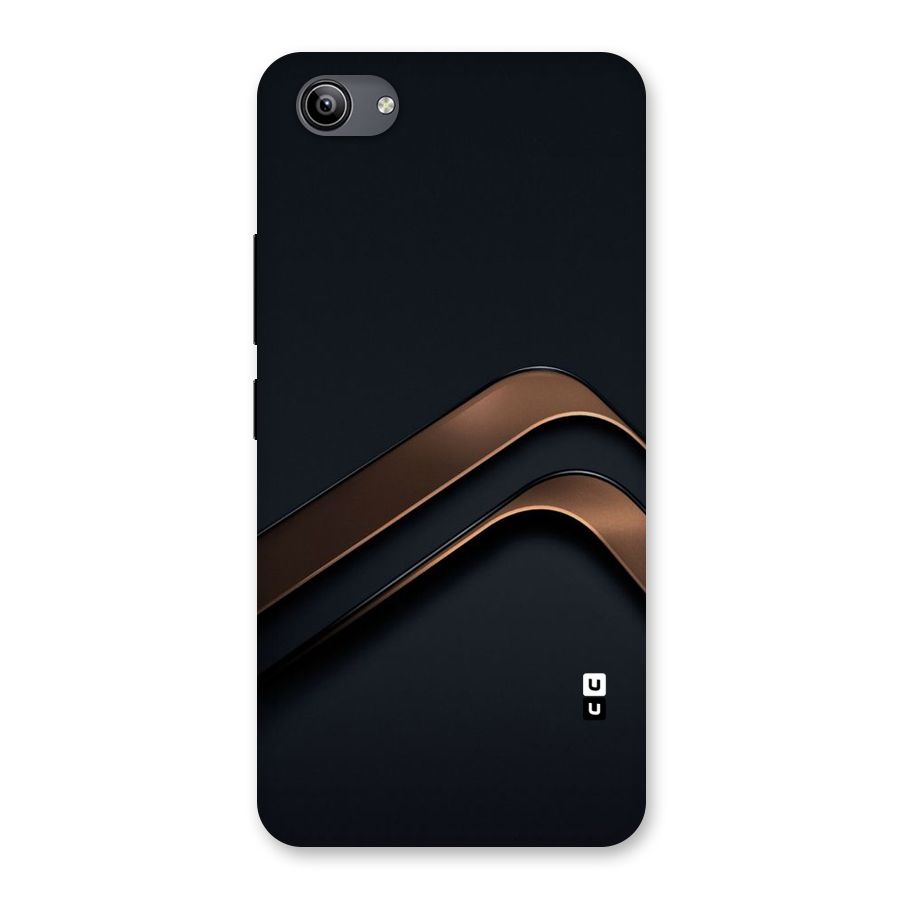 Dark Gold Stripes Back Case for Vivo Y81i