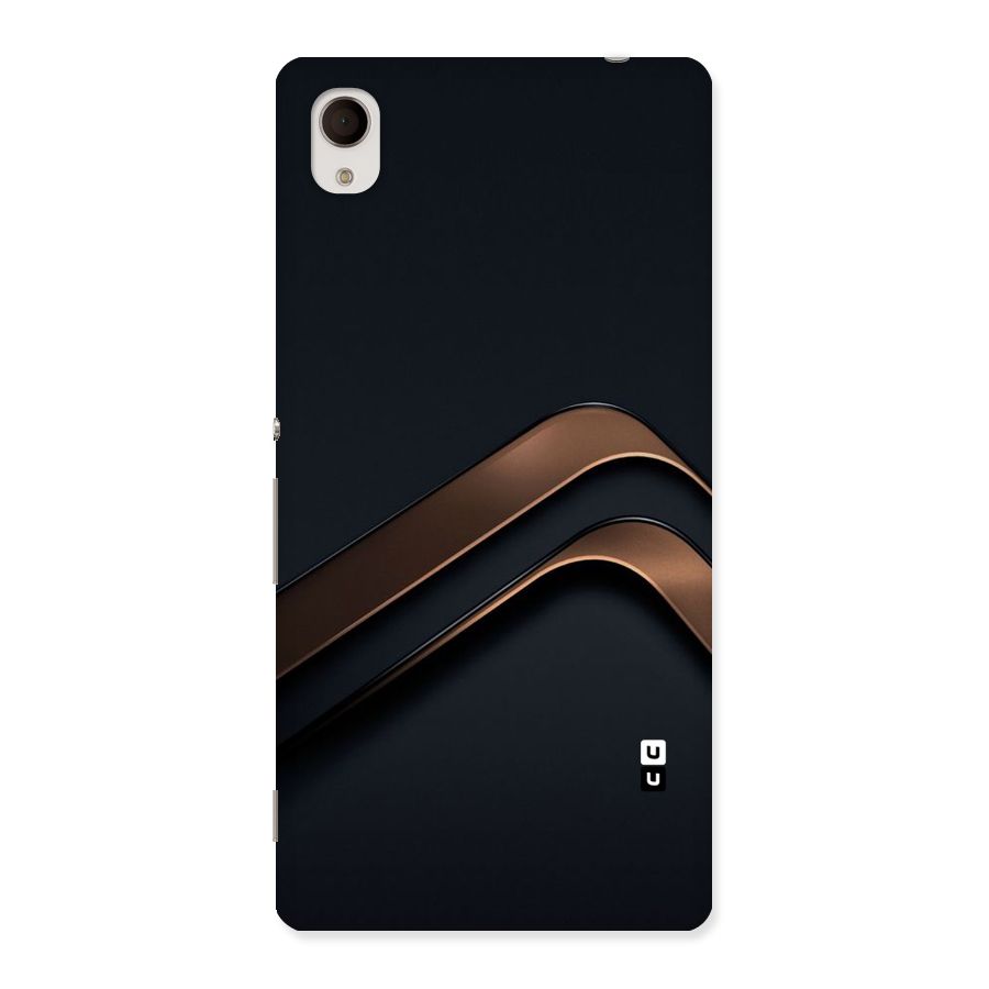Dark Gold Stripes Back Case for Xperia M4 Aqua