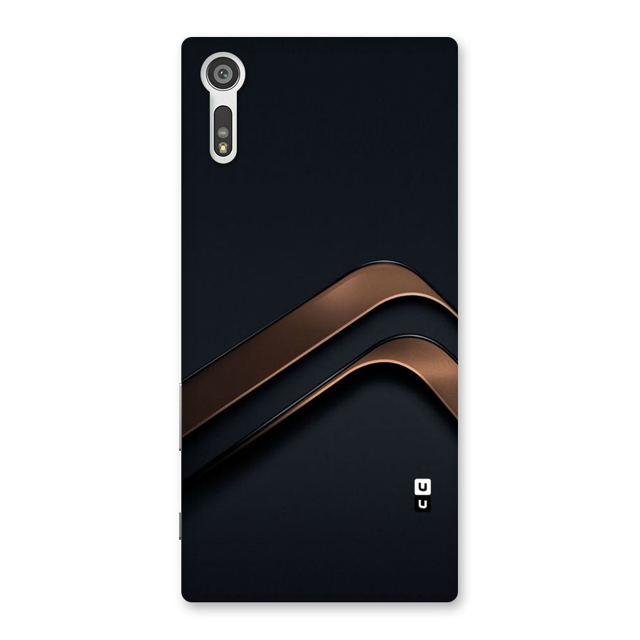 Dark Gold Stripes Back Case for Xperia XZ