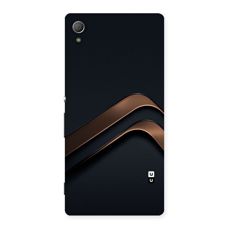 Dark Gold Stripes Back Case for Xperia Z3 Plus