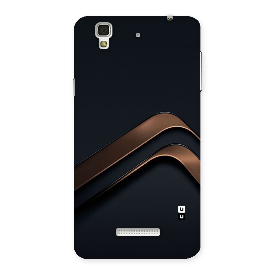 Dark Gold Stripes Back Case for Yu Yureka