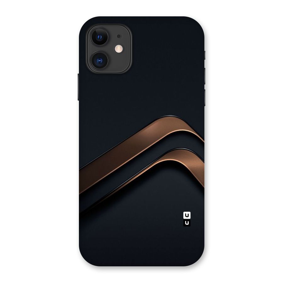 Dark Gold Stripes Back Case for iPhone 11