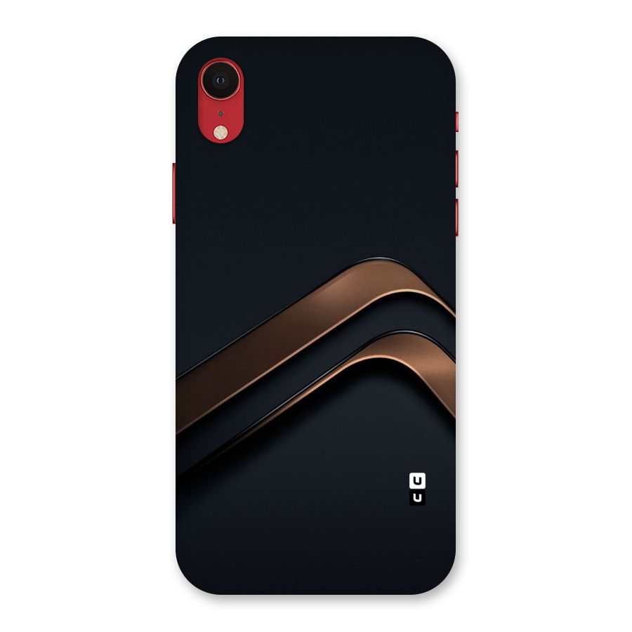 Dark Gold Stripes Back Case for iPhone XR