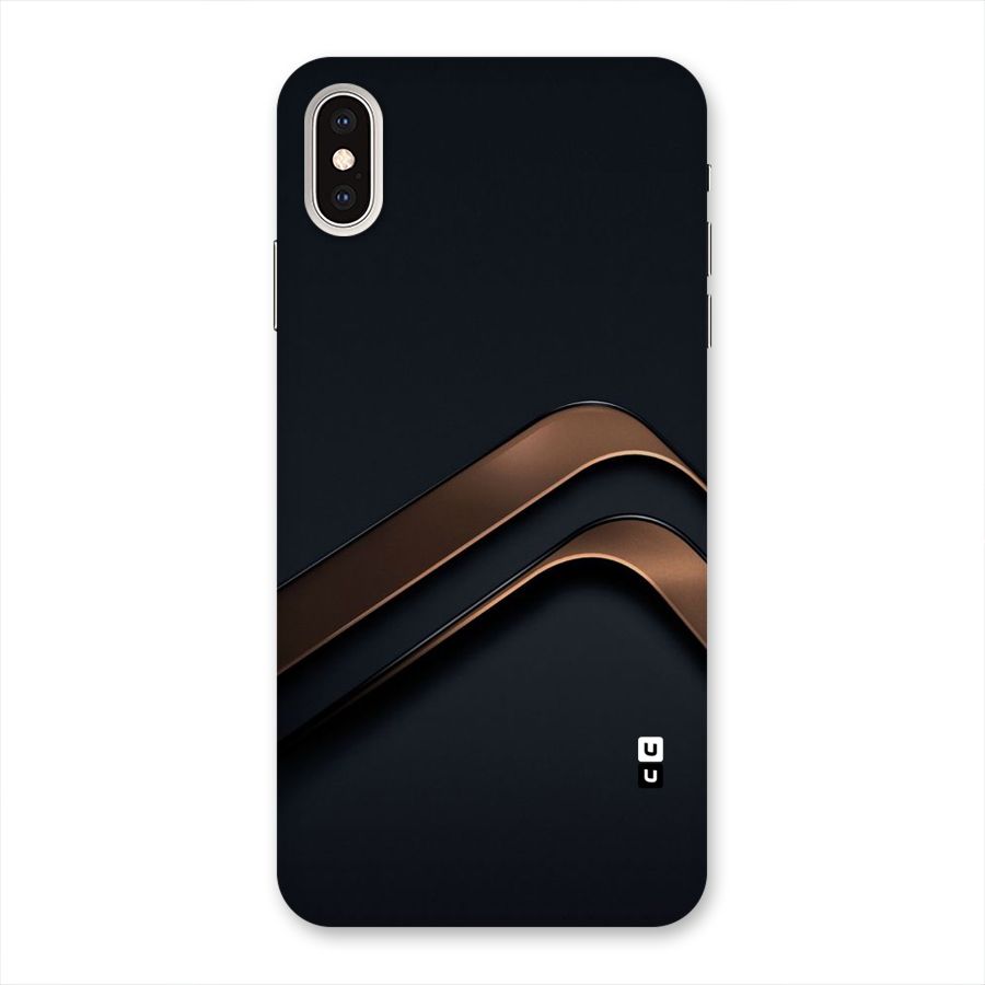 Dark Gold Stripes Back Case for iPhone XS Max
