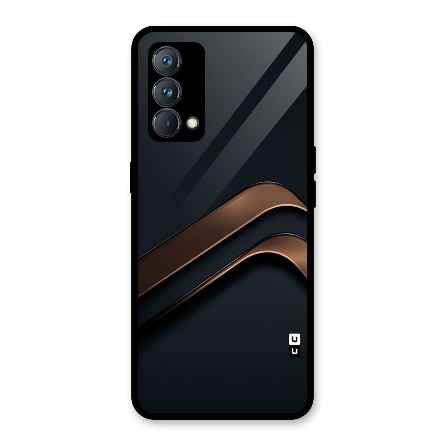 Dark Gold Stripes Glass Back Case for Realme GT Master Edition