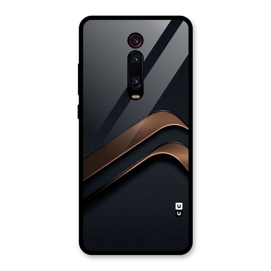 Dark Gold Stripes Glass Back Case for Redmi K20 Pro