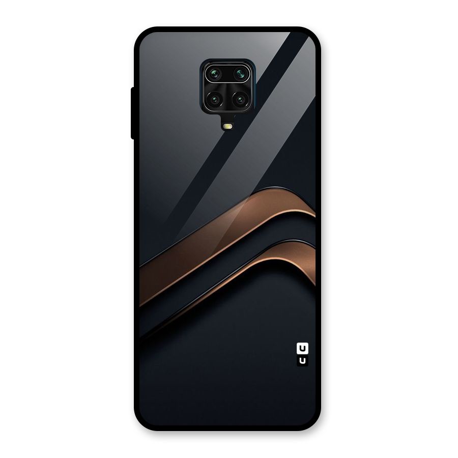 Dark Gold Stripes Glass Back Case for Redmi Note 10 Lite