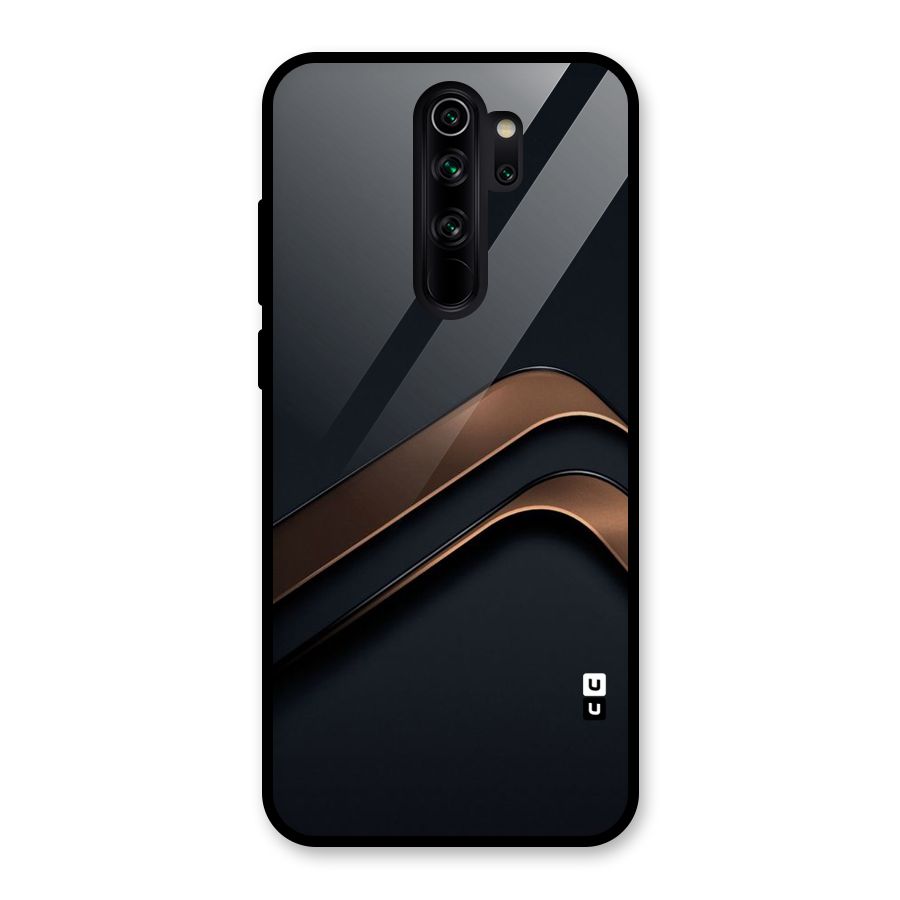 Dark Gold Stripes Glass Back Case for Redmi Note 8 Pro