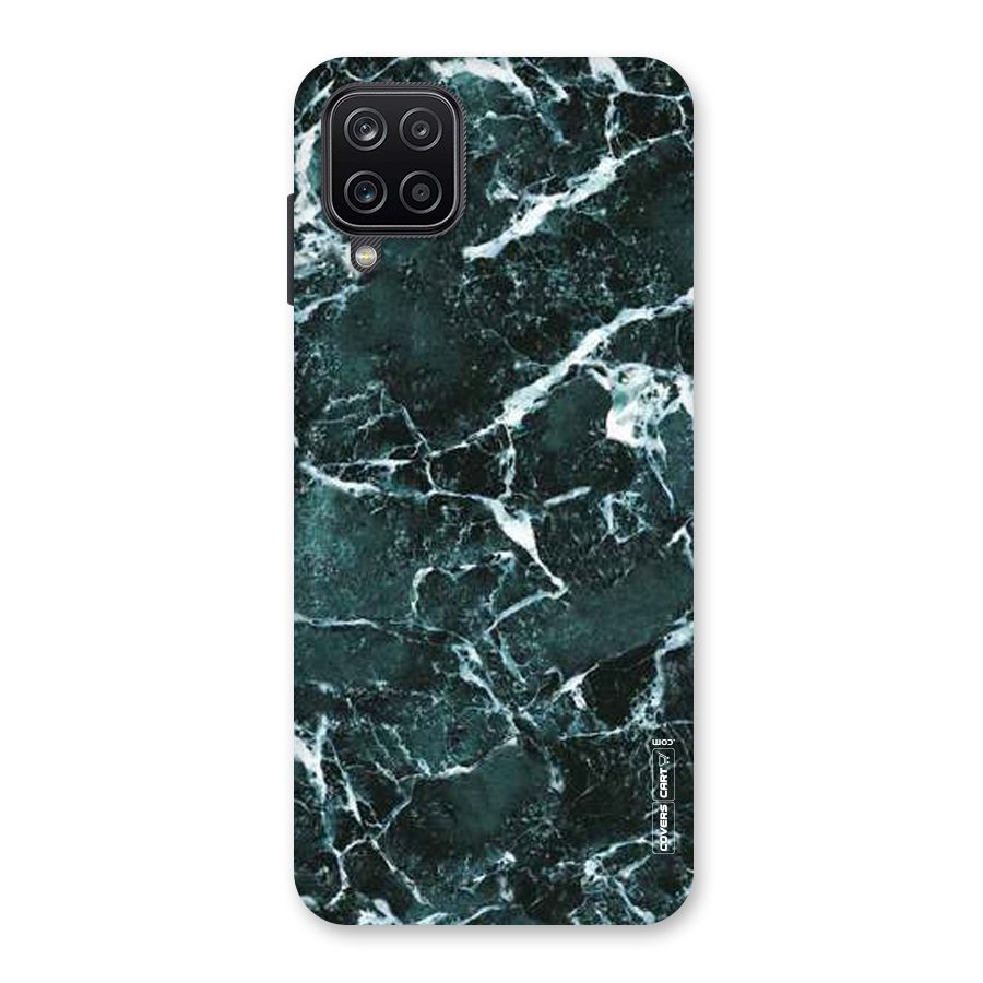 Dark Green Marble Back Case for Galaxy A12