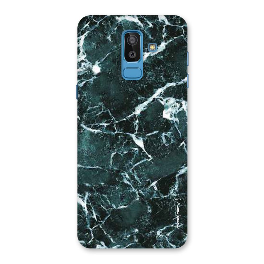 Dark Green Marble Back Case for Galaxy J8