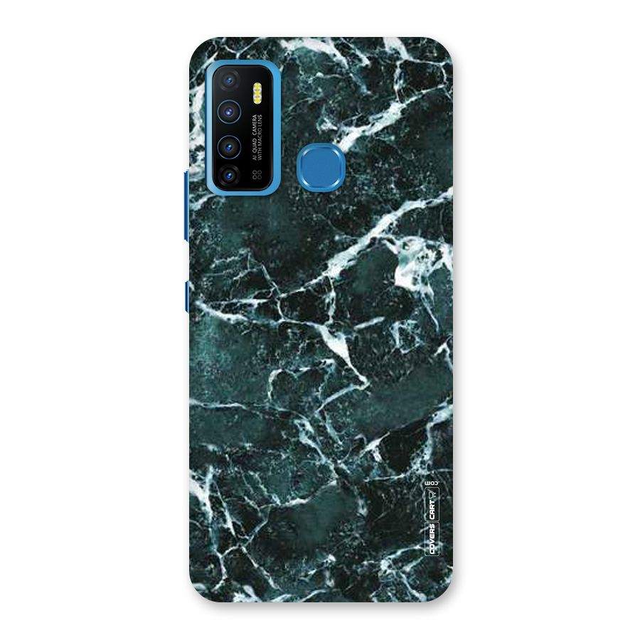 Dark Green Marble Back Case for Infinix Hot 9