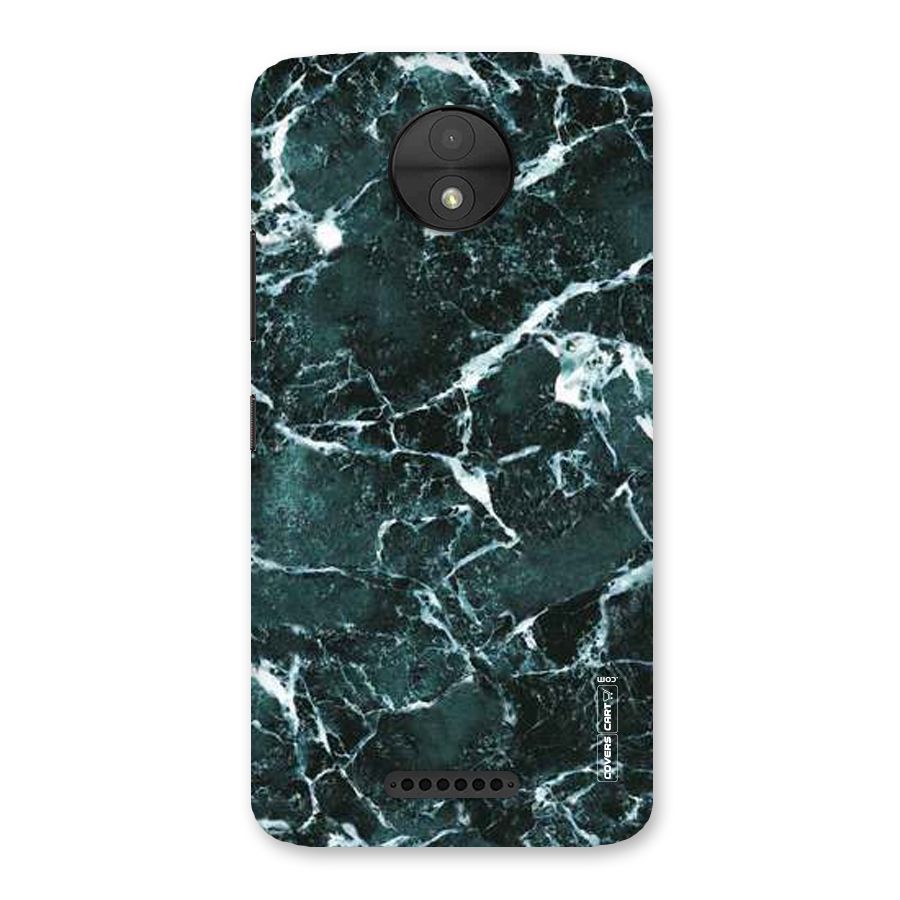 Dark Green Marble Back Case for Moto C