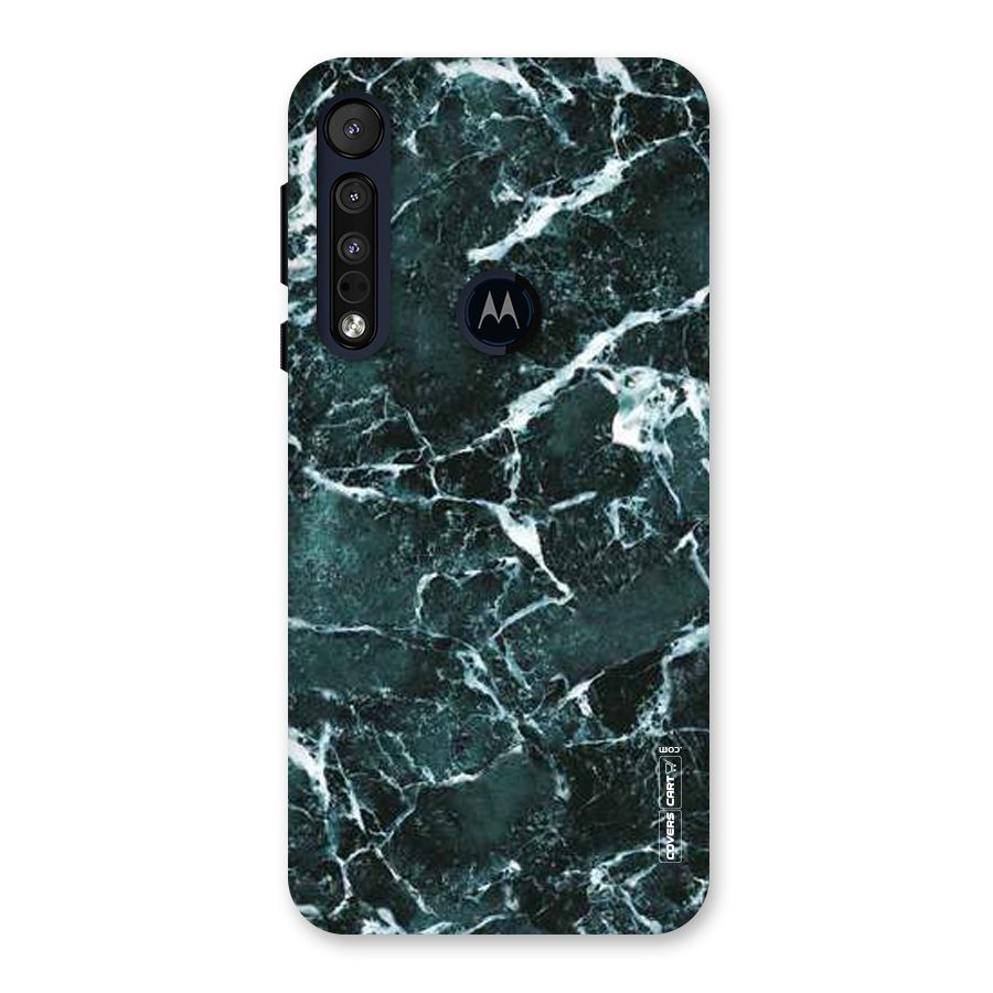 Dark Green Marble Back Case for Motorola One Macro
