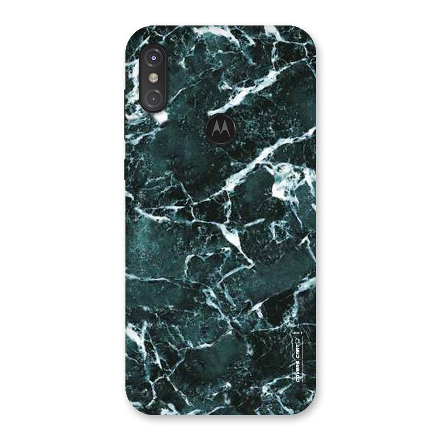 Dark Green Marble Back Case for Motorola One Power