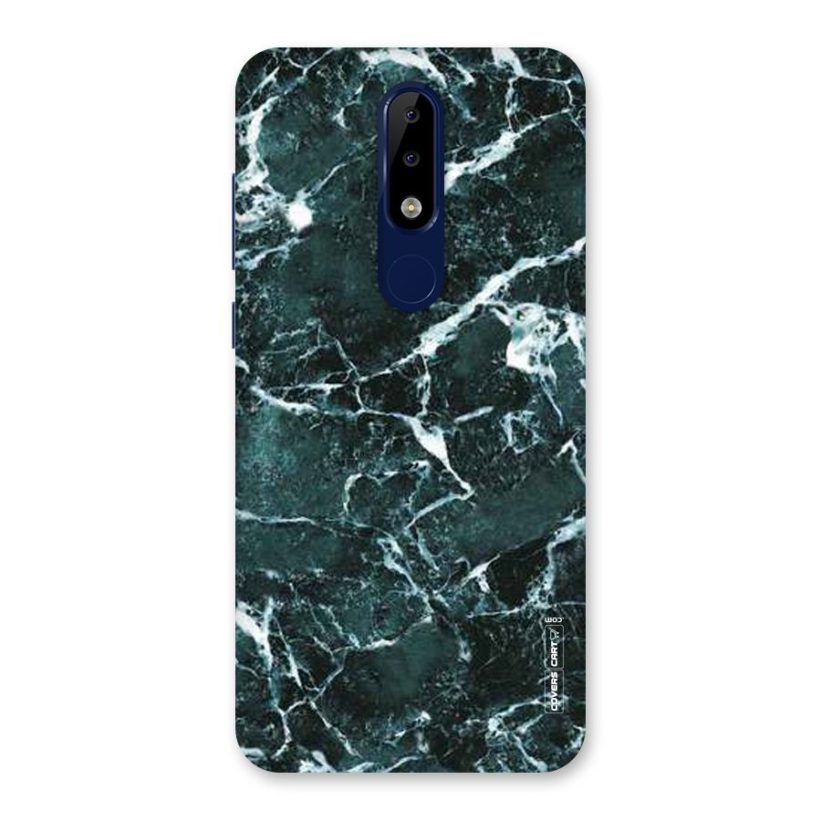 Dark Green Marble Back Case for Nokia 5.1 Plus