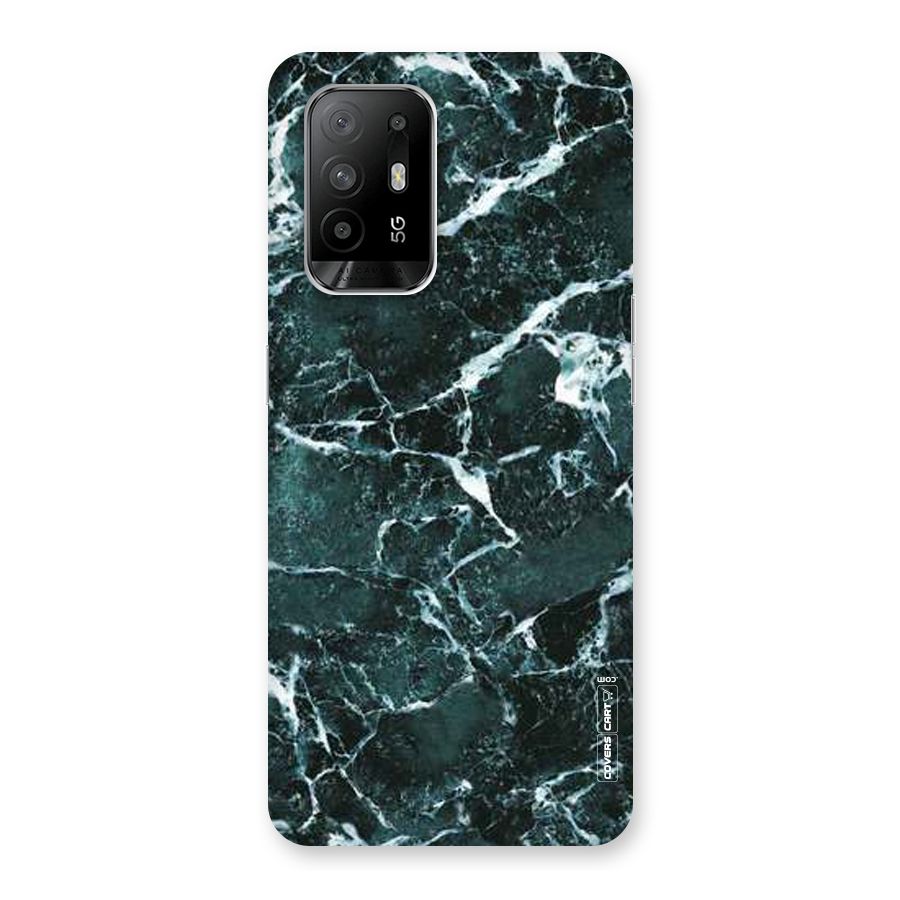 Dark Green Marble Back Case for Oppo F19 Pro Plus 5G