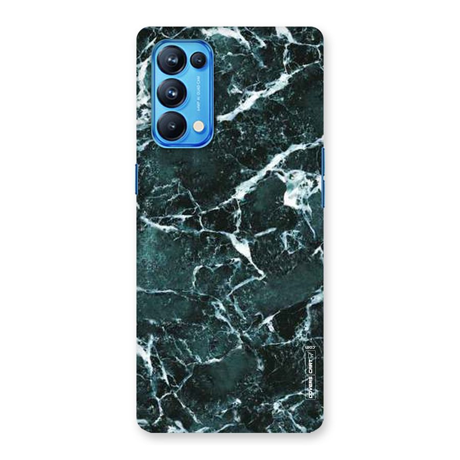 Dark Green Marble Back Case for Oppo Reno5 Pro 5G