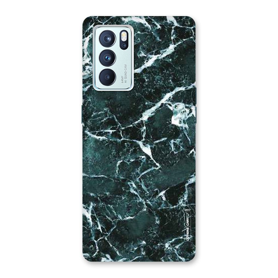 Dark Green Marble Back Case for Oppo Reno6 Pro 5G