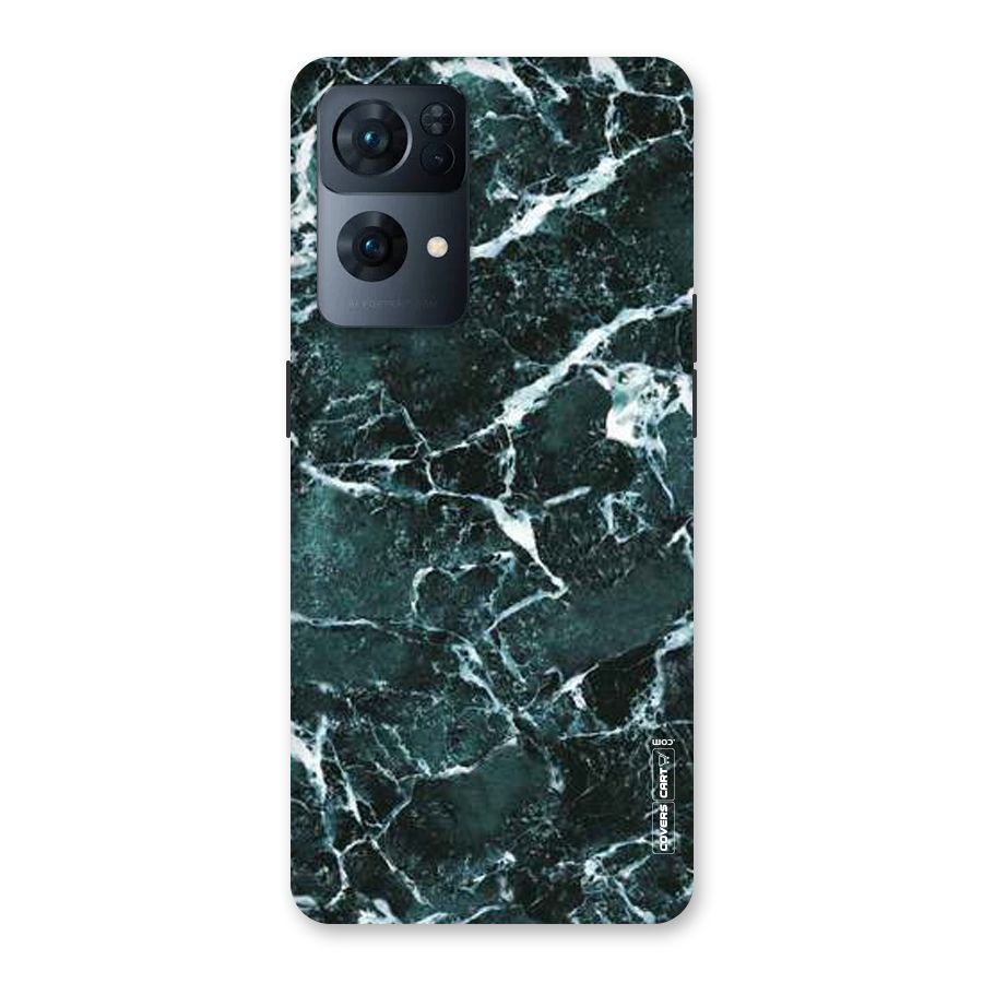 Dark Green Marble Back Case for Oppo Reno7 Pro 5G
