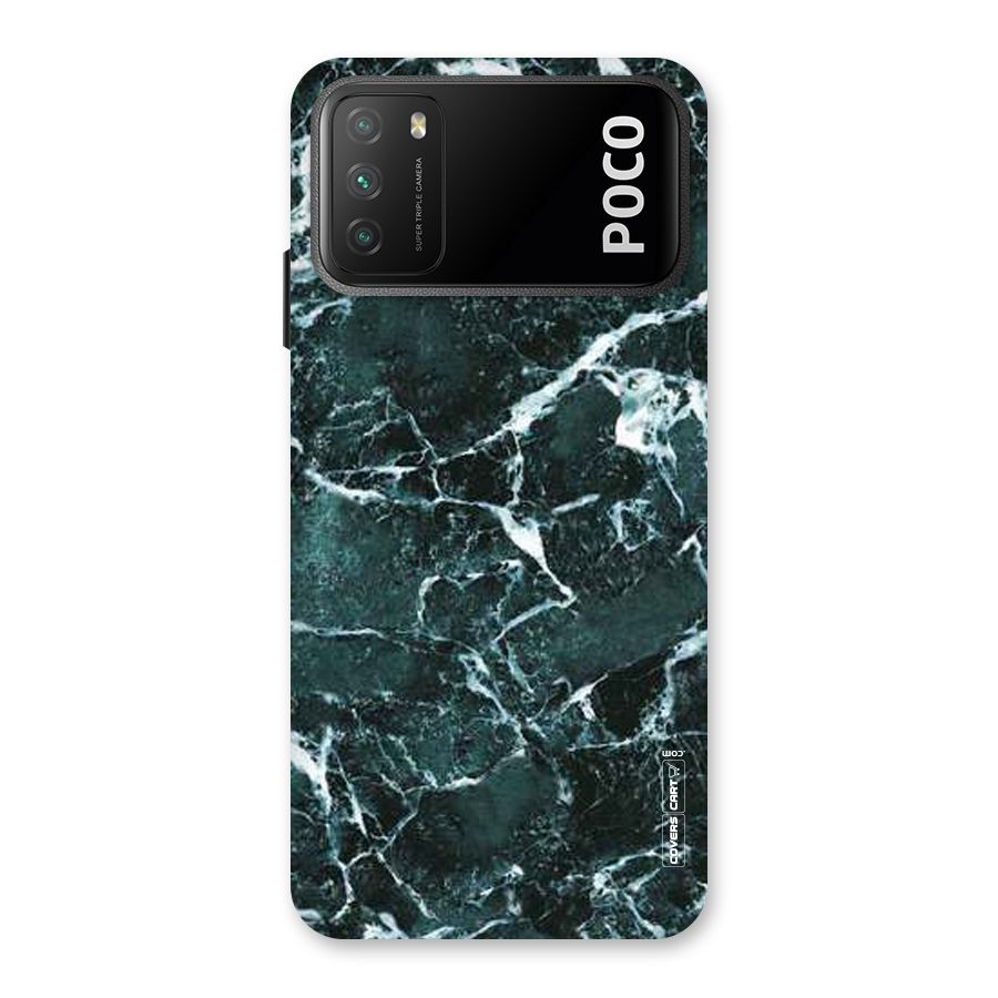 Dark Green Marble Back Case for Poco M3