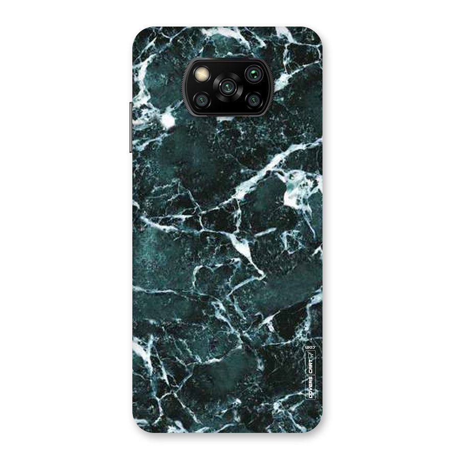 Dark Green Marble Back Case for Poco X3