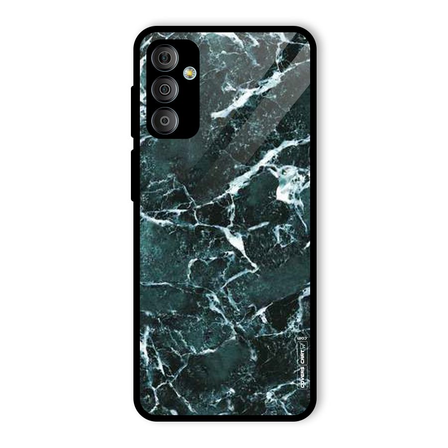 Dark Green Marble Glass Back Case for Galaxy F23