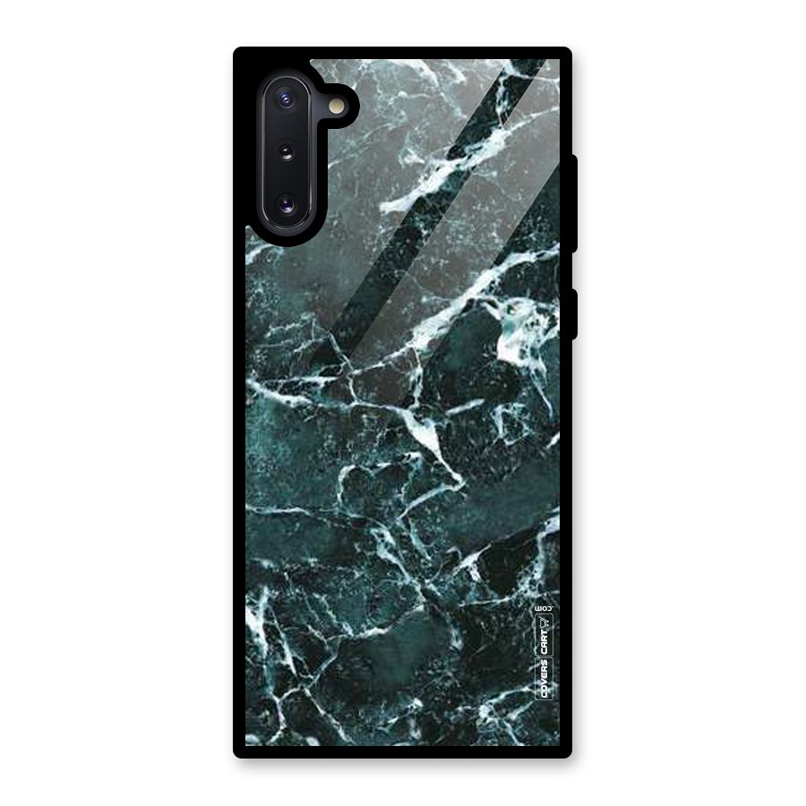 Dark Green Marble Glass Back Case for Galaxy Note 10