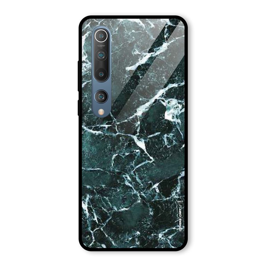 Dark Green Marble Glass Back Case for Mi 10