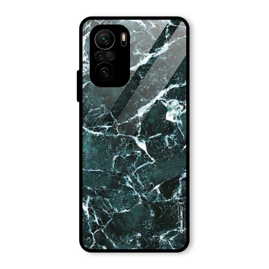 Dark Green Marble Glass Back Case for Mi 11x