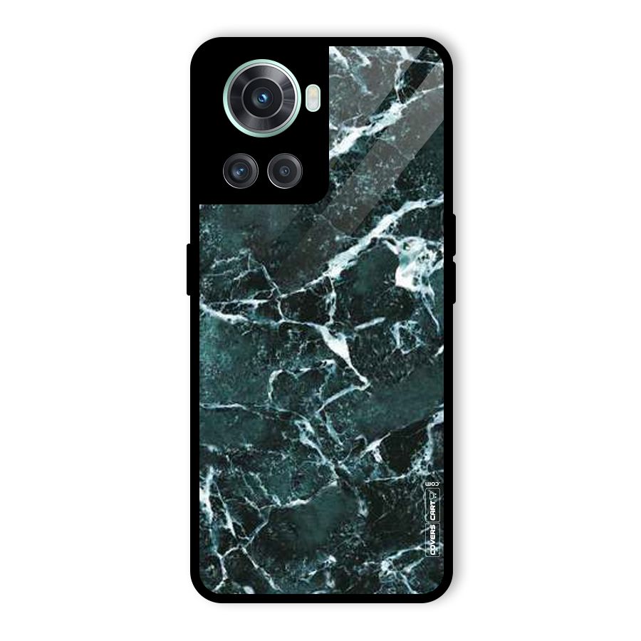 Dark Green Marble Glass Back Case for OnePlus 10R