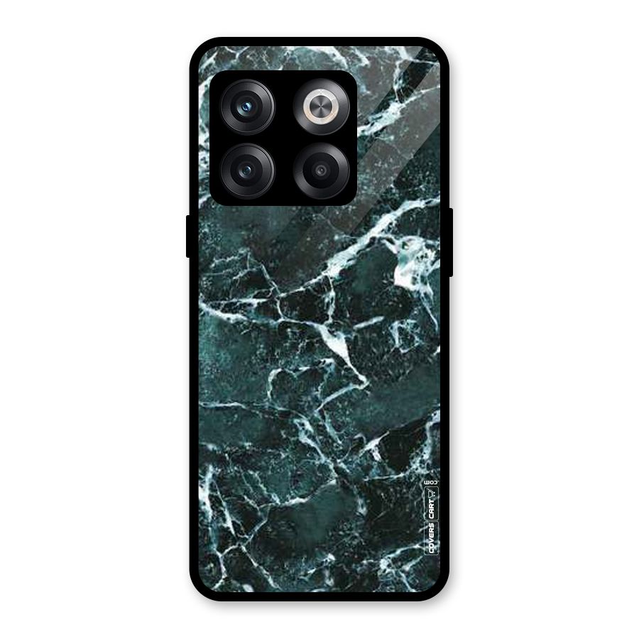 Dark Green Marble Glass Back Case for OnePlus 10T