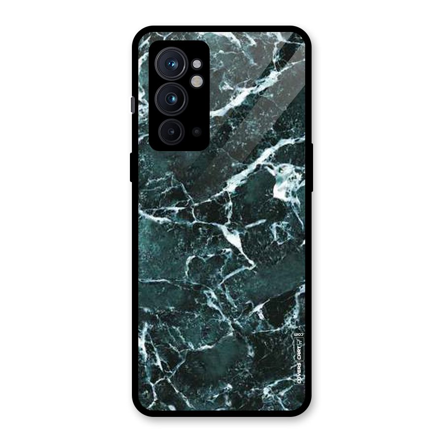 Dark Green Marble Glass Back Case for OnePlus 9RT 5G