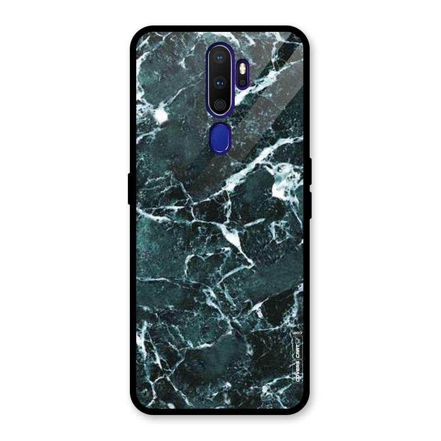 Dark Green Marble Glass Back Case for Oppo A9 (2020)
