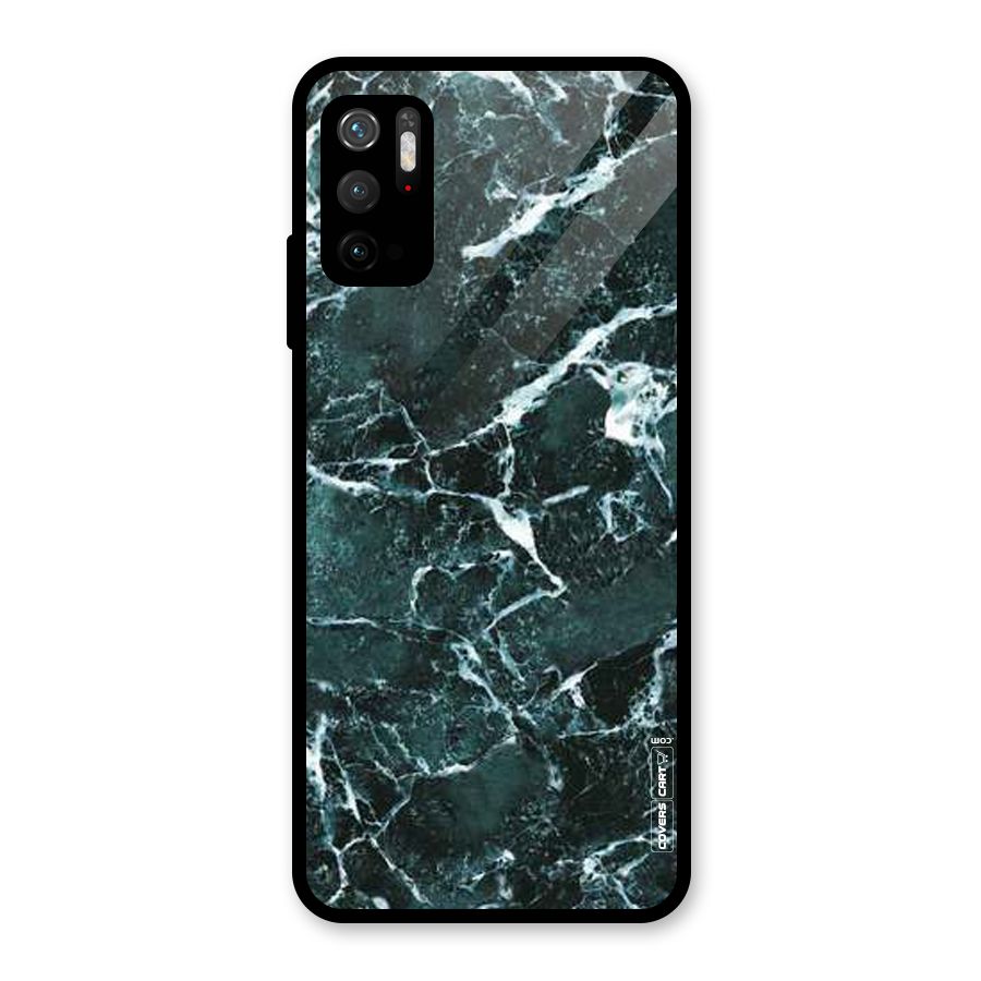 Dark Green Marble Glass Back Case for Poco M3 Pro 5G
