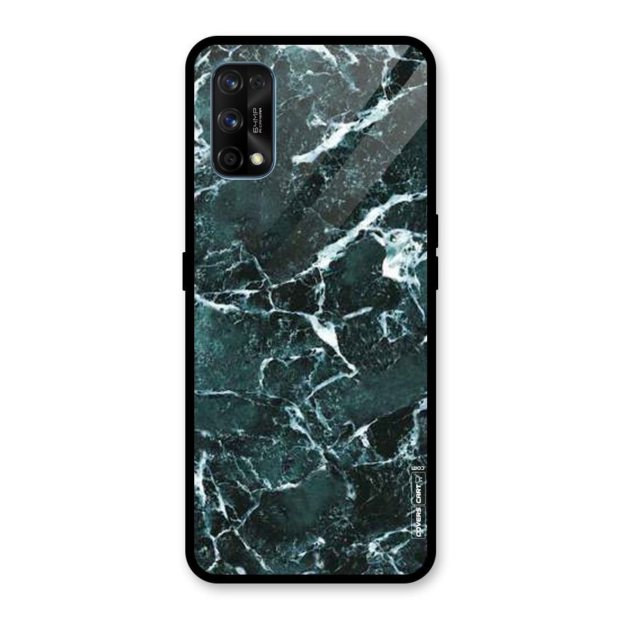 Dark Green Marble Glass Back Case for Realme 7 Pro