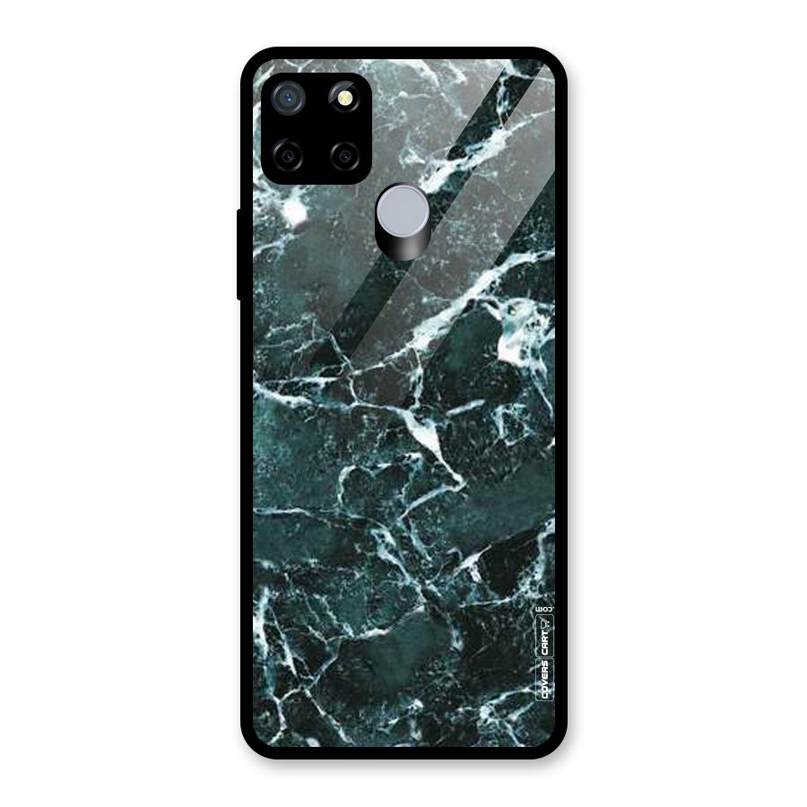 Dark Green Marble Glass Back Case for Realme C15