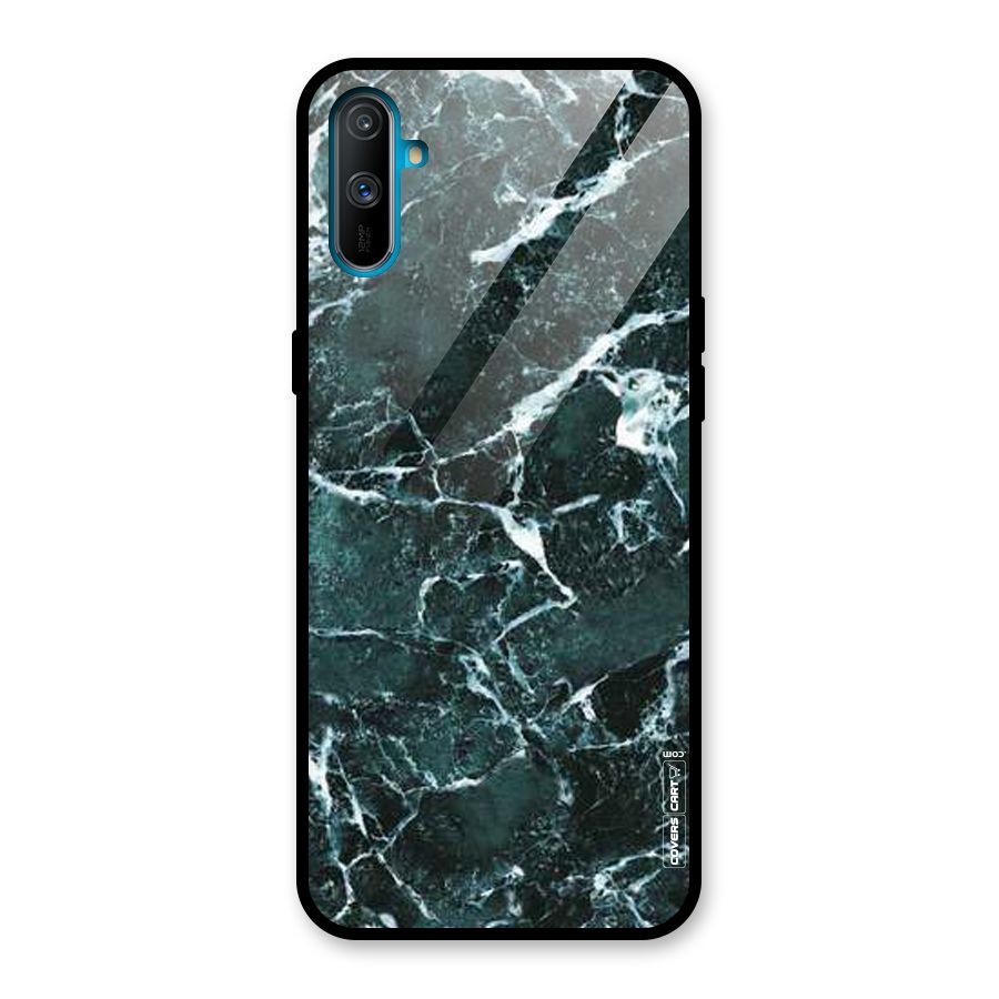 Dark Green Marble Glass Back Case for Realme C3