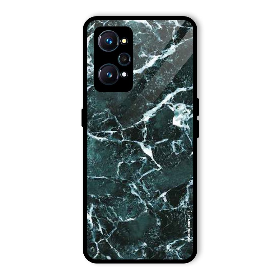 Dark Green Marble Glass Back Case for Realme GT Neo2