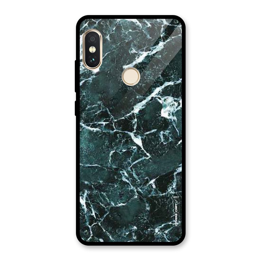 Dark Green Marble Glass Back Case for Redmi Note 5 Pro