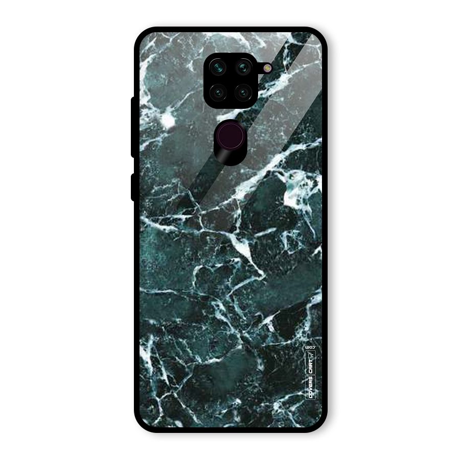 Dark Green Marble Glass Back Case for Redmi Note 9