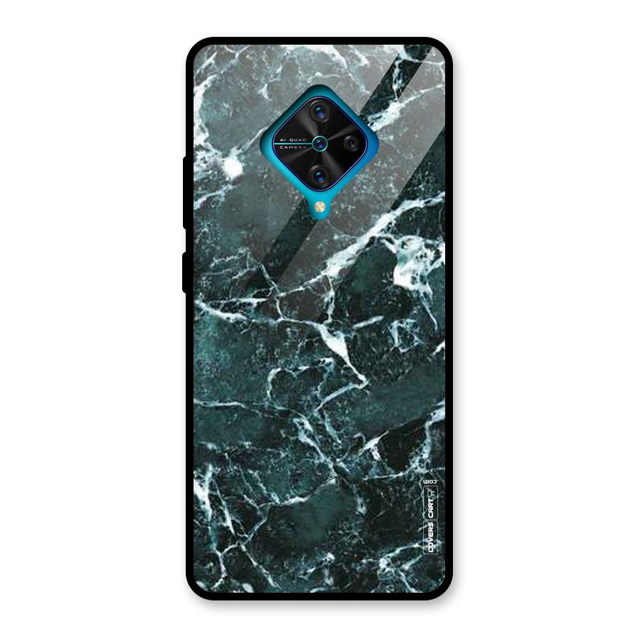 Dark Green Marble Glass Back Case for Vivo S1 Pro