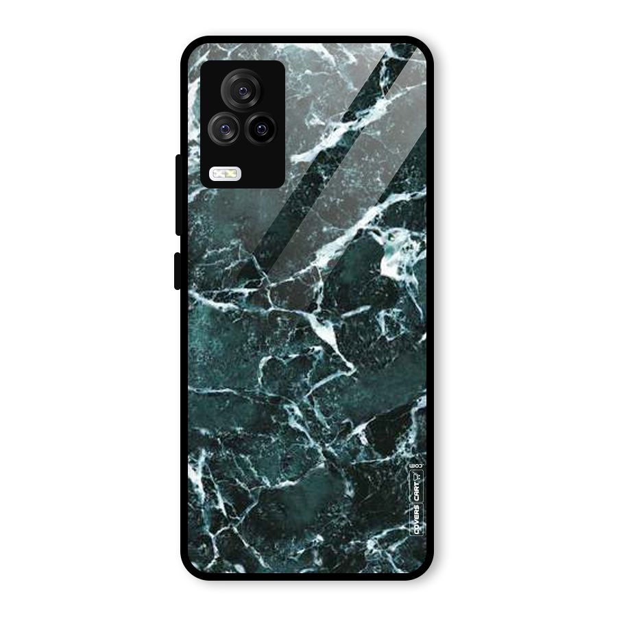 Dark Green Marble Glass Back Case for Vivo iQOO 7 Legend 5G