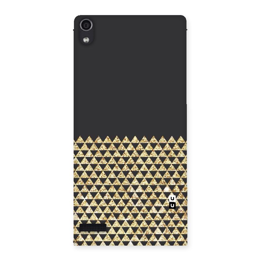 Dark Grey Golden Triangles Back Case for Ascend P6