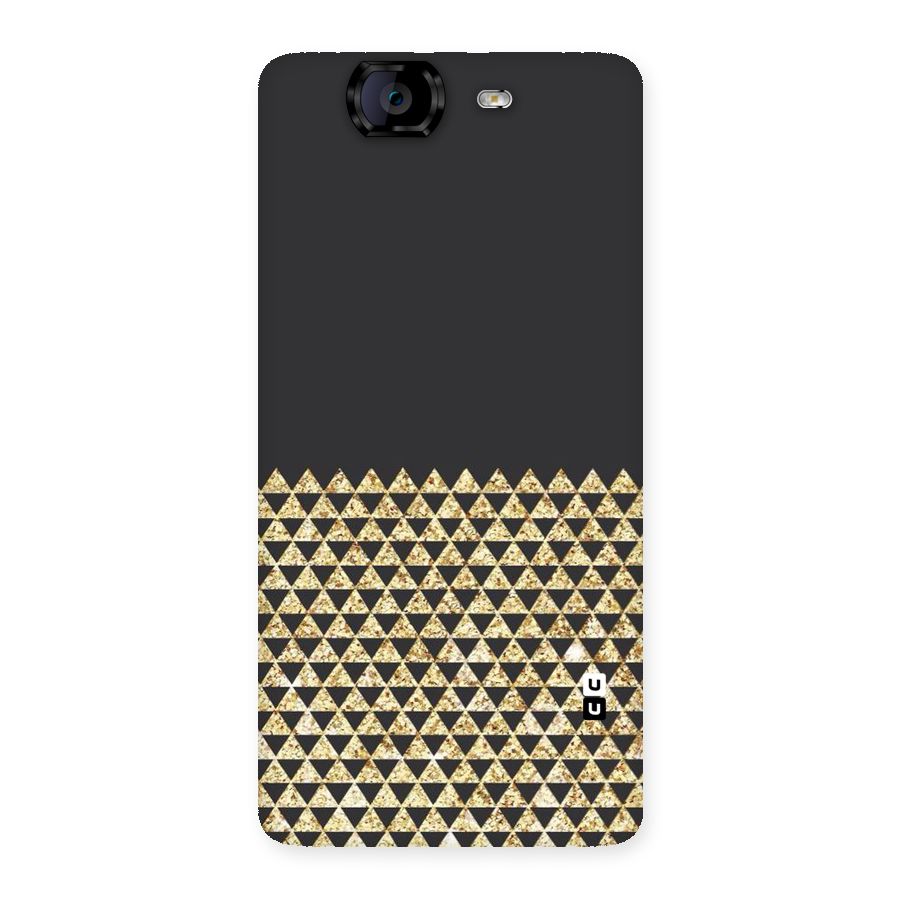 Dark Grey Golden Triangles Back Case for Canvas Knight A350