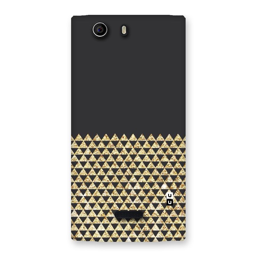 Dark Grey Golden Triangles Back Case for Canvas Nitro 2 E311