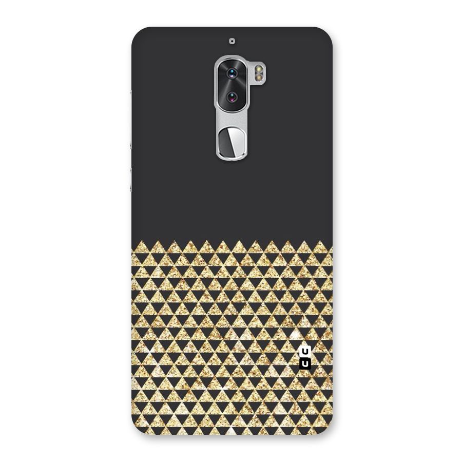 Dark Grey Golden Triangles Back Case for Coolpad Cool 1