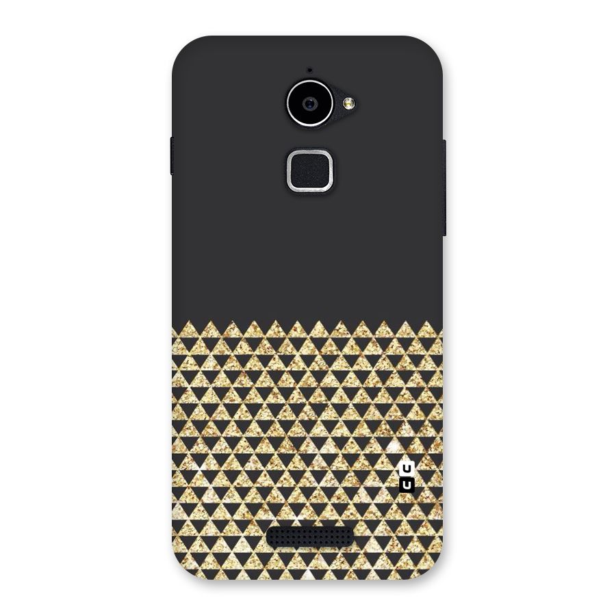 Dark Grey Golden Triangles Back Case for Coolpad Note 3 Lite
